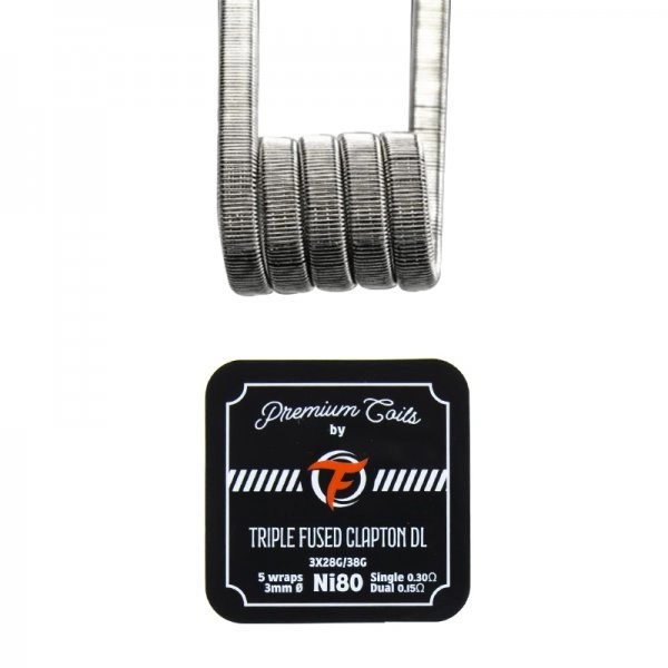 Coil Triple Fused Clapton DL Ni80 0.30 New Version (10pcs) - Fumytech